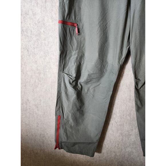 XHILARATION Y2K Green Red Nylon Cotton Blend Cargo Tech Wide Leg Pants SZ 20W - Picture 4 of 7